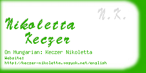 nikoletta keczer business card